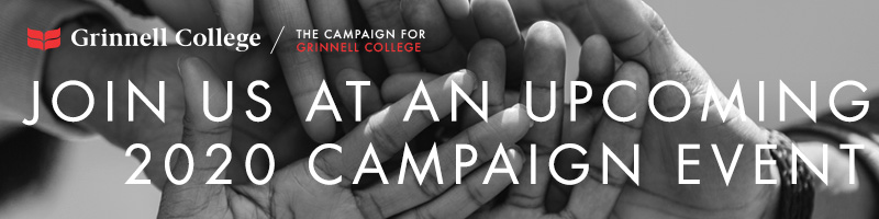 Image: Hands in for a huddle. Text: Join us at an upcoming 2020 campaign event.