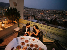 Palais Faraj, a restraunt with views over the City of Fez.