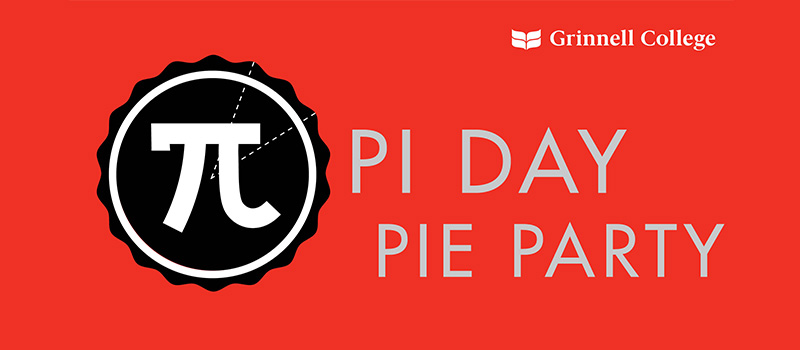Icon: Numerical pi symbol inside a stylized baking pie pan. Text: Pi Day Pie Party