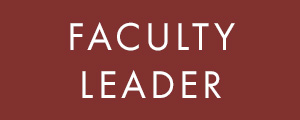 White text on a maroon background. Text: Faculty Leader