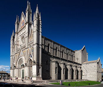 Cathedral of Orvieto in Orvieto, Italy.