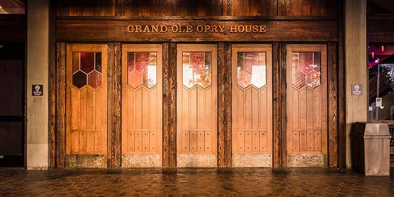 The doors to enter the Grand Old Opry