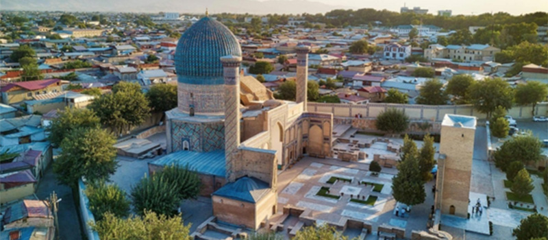 Gur-e Amir mausoleum in Samarkand, Uzbekistan