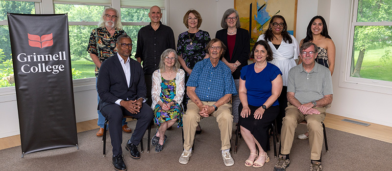 Group photo 2026 Alumni Awards recipients with Susan Holden McCurry &rsquo;71 and President Anne F. Harris.