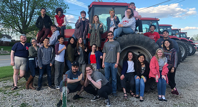 Group photo of the Phonathon callers for the 2018/2019 school year.
