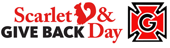 Scarlet and Give Back Day logo next to the Honor G logo