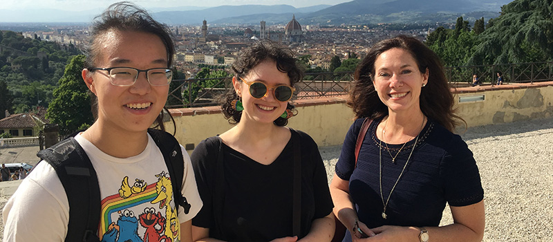 Mira Berkson ’20 poses for a picture while studying abroad. 