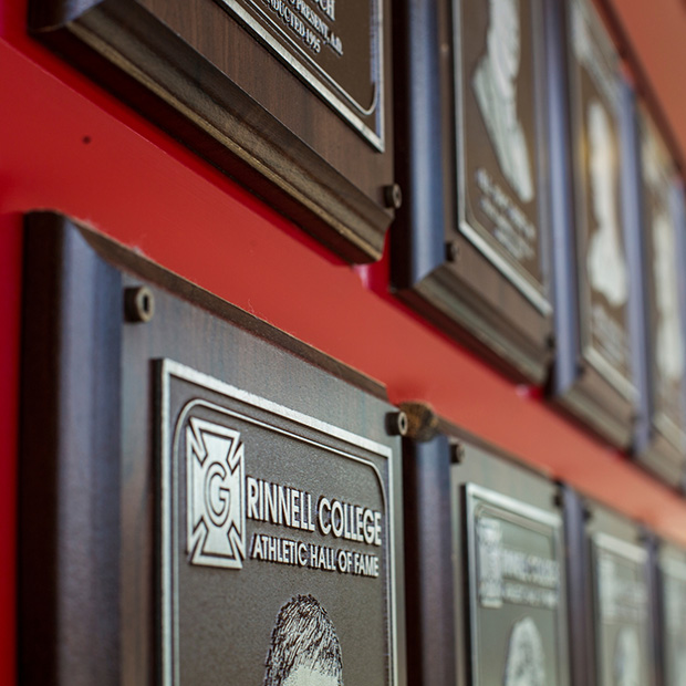 Plaques of Hall of Fame inductees