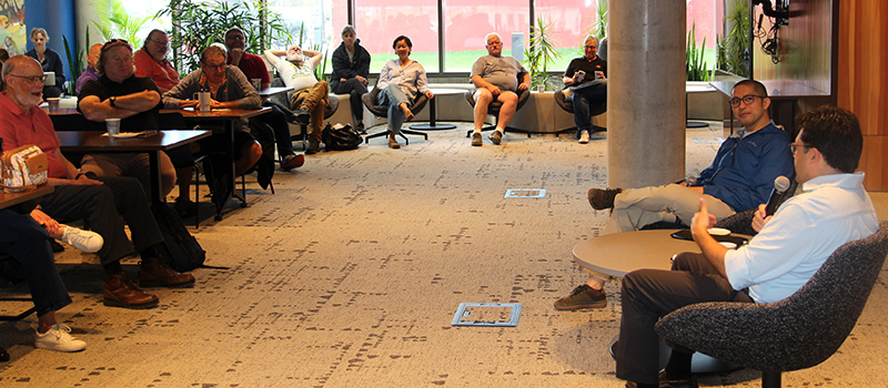 Students and community members asked several questions about AI during the panel hosted by Ali Akg&uuml;n &rsquo;93.