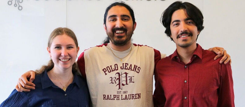 Alexa Hatcher ’27, Anshul Tambay ’20, and Akram Safiyazov ’28.