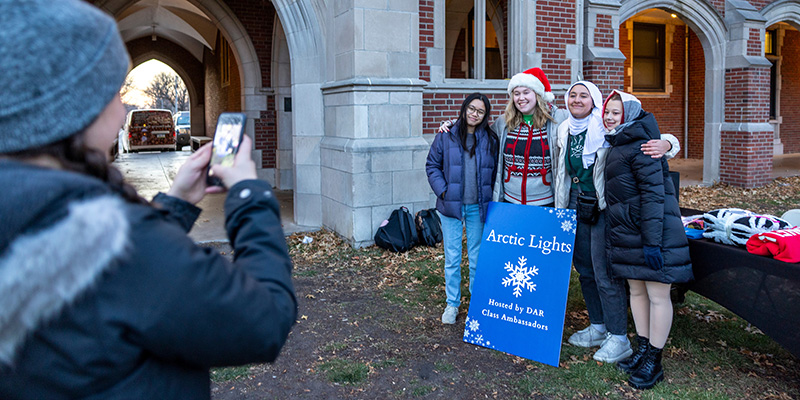 Class Ambassadors from the classes of 2024-2027 jointly organized the Arctic Lights festivities on Dec. 6. Ambassadors promote connections among classmates.