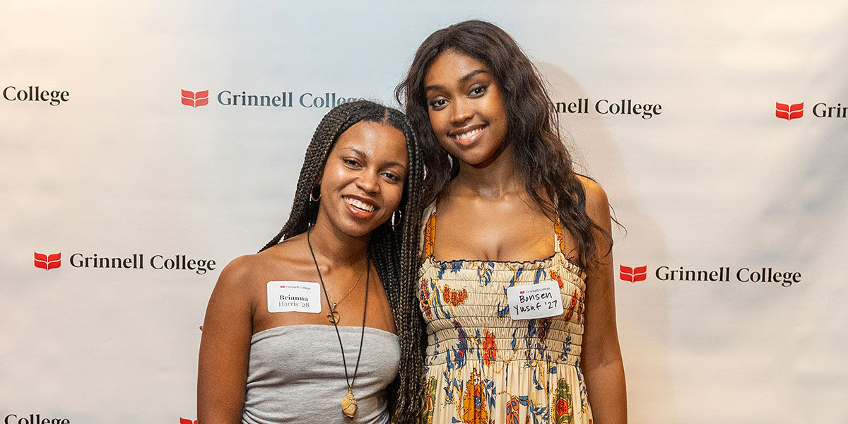 Brianna Harris &rsquo;28, left, and Bonsen Yusuf &rsquo;27