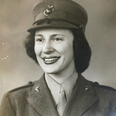 Printzy in her World War II Marines uniform