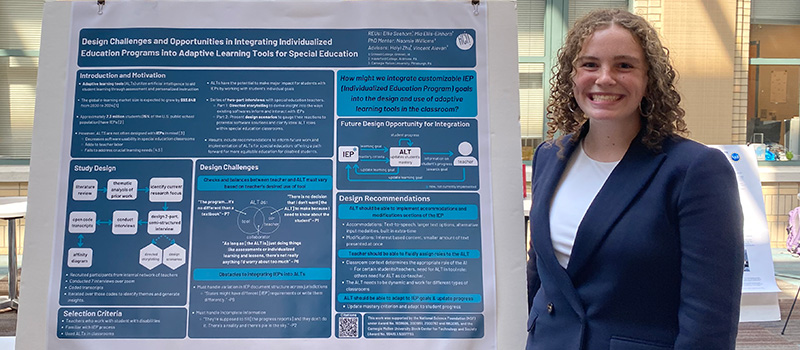 Ellie Seehorn &rsquo;25 presents her research about software-based individual education plans