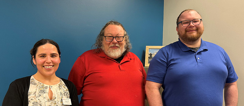 Maggie Bell with Professor Sam Rebelsky and his son, William.