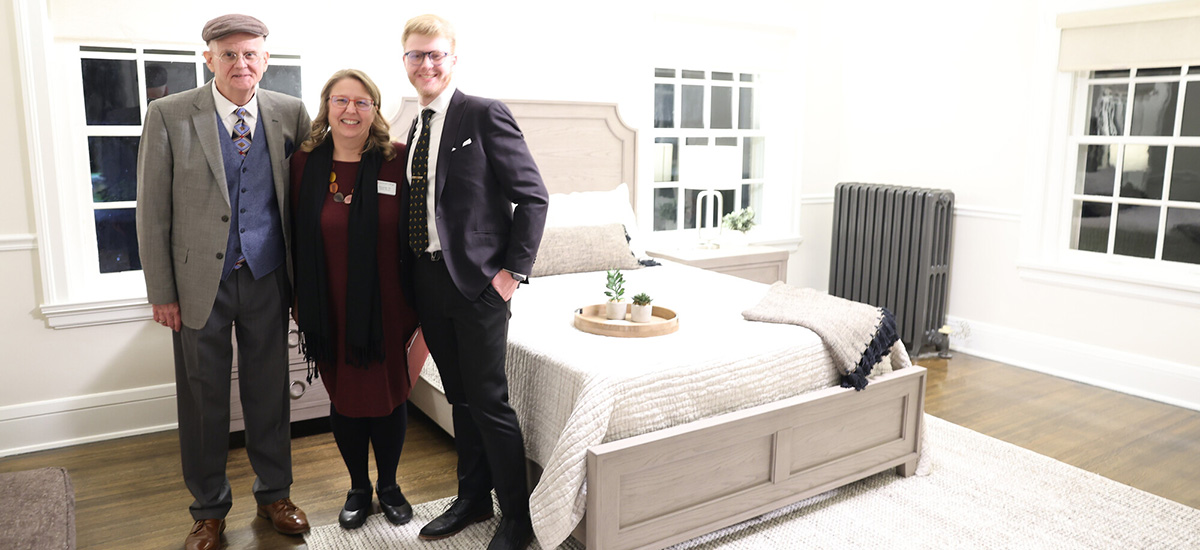 Rachel Bly, her son, Davis Hamilton, right, and her husband’s cousin, Stephen Rocheford