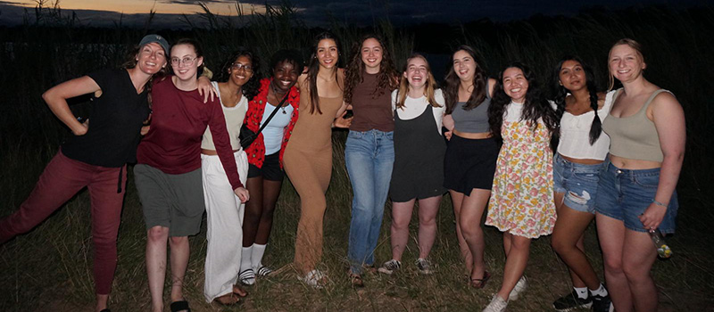 GLP students in the New and Emerging Infectious Diseases course are pictured at sundown at Kruger National Park in South Africa.