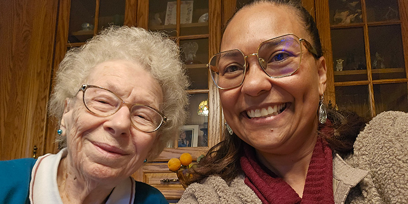 Inga Jacobs-Mata &rsquo;04 reunited with her Friends of International Students host mother, Doris Sundell.