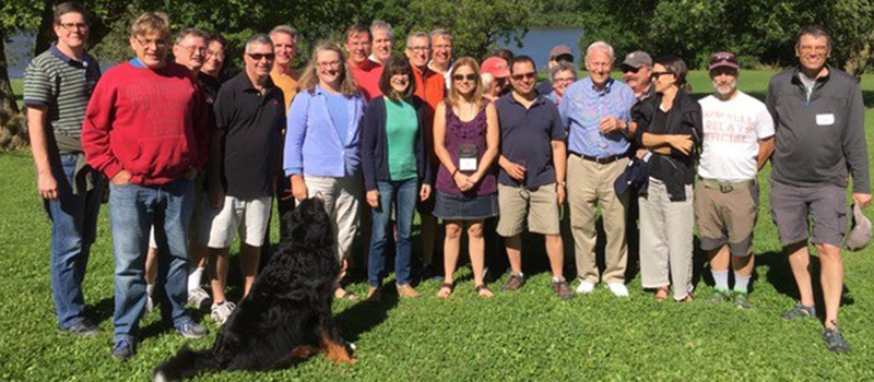 A group of alums from the mid-1970s through 1980s gathered in 2016 to play croquet with Wayne