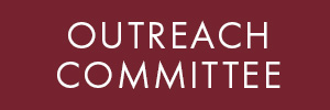White text over maroon background. Text: Outreach Committee