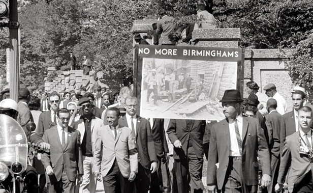Congress of Racial Equality and members of the All Souls Church in Washington, DC march in memory of the 16th Street Baptist Church bombing victims.