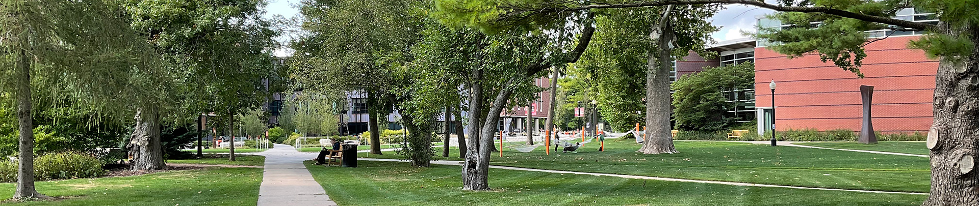 Central Campus of Grinnell College overlooking the Noyce Science Center and the HSSC.
