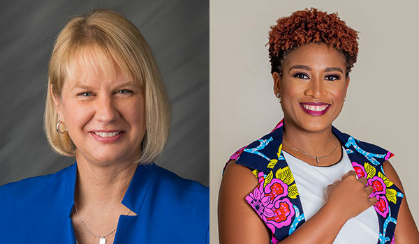 Emily Harris &rsquo;98 and Yvonne Palm &rsquo;06