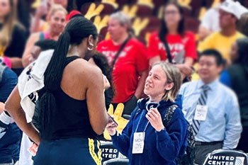Alissa Hirsh &rsquo;16 interviews Indiana Fever All-Star Aliyah Boston.