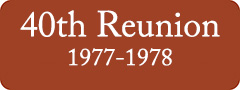 Button: 40th Reunion, 1977 - 1978