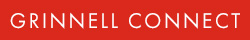 White text on red background. Text: Grinnell Connect