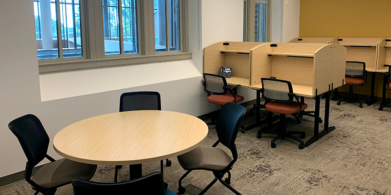 Looking into the Lee Jaffe Commons