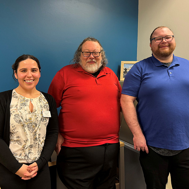 Maggie Bell &rsquo;17 with Professor Sam Rebelsky and his son William.
